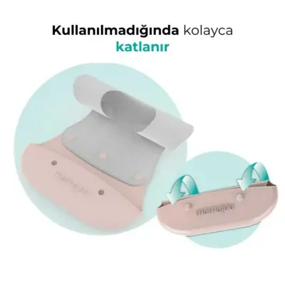 Mamajoo 2-in-1 Katlanır Mama Önlüğü / Powder Pink - 6