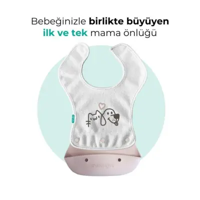 Mamajoo 2-in-1 Katlanır Mama Önlüğü / Powder Pink - 7