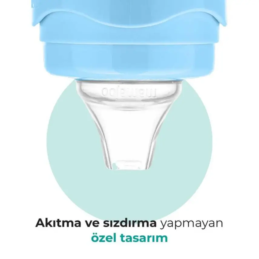 Mamajoo Kulplu Akıtmaz Eğitici Bardak 270 ml&Anti-Kolik Uç Powder Blue - 4