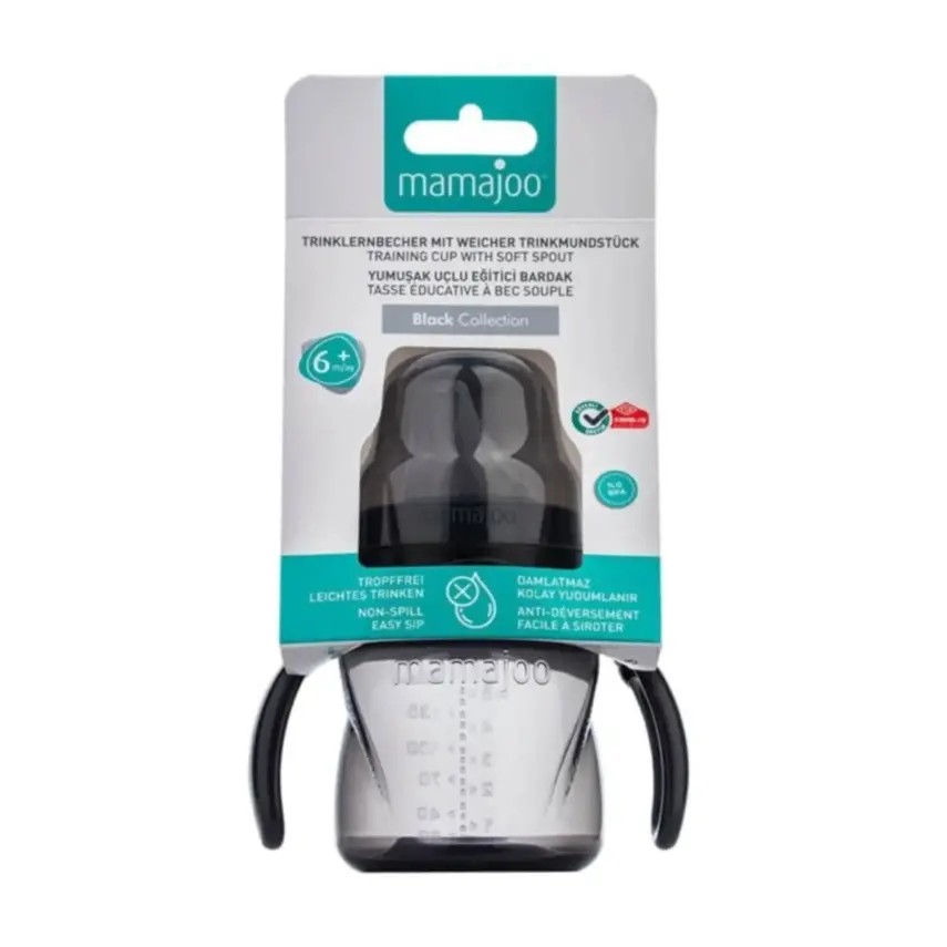 Mamajoo Kulplu Eğitici Bardak 160 ml Black - 4