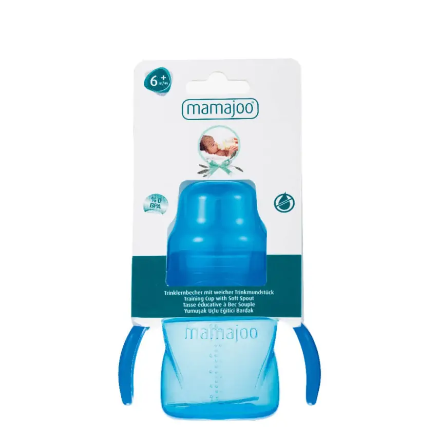 Mamajoo Kulplu Eğitici Bardak 160 ml Mavi - 4