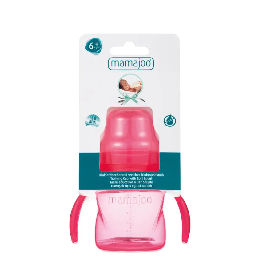 Mamajoo Kulplu Eğitici Bardak 160 ml Pembe - 2