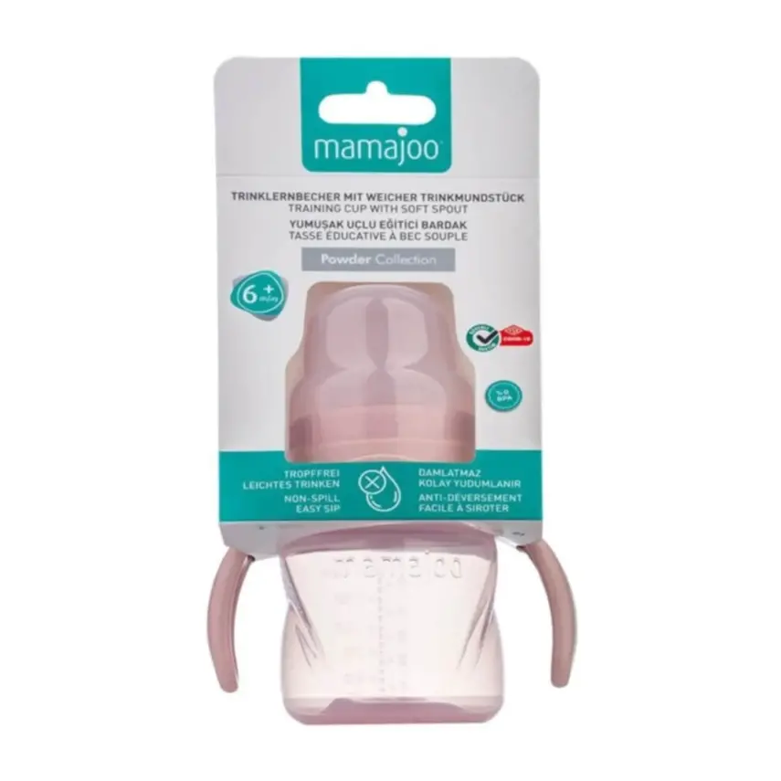 Mamajoo Kulplu Eğitici Bardak 160 ml Powder Pink - 4