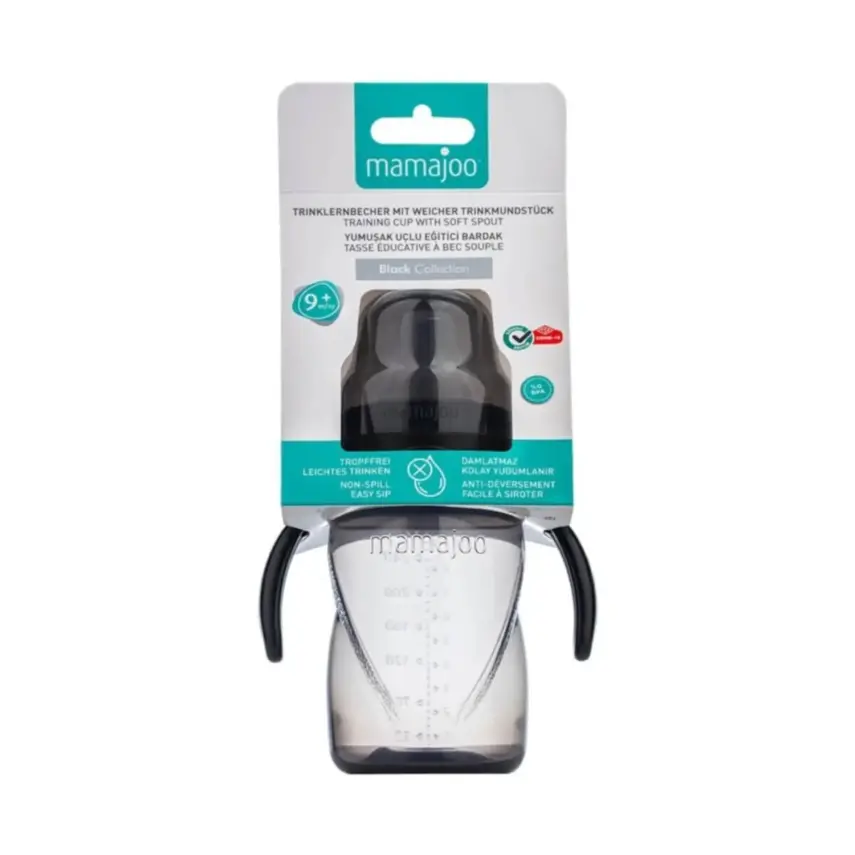 Mamajoo Kulplu Eğitici Bardak 270 ml Black - 3