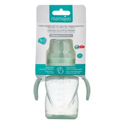 Mamajoo Kulplu Eğitici Bardak 270 ml Powder Green - 3