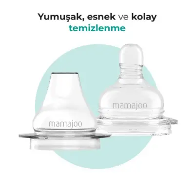 Mamajoo Kulplu Eğitici Biberon 160 ml & Anti-Kolik Silikon Bardak Ucu 6 Ay+  - 4