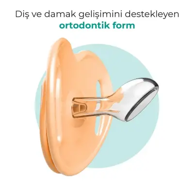 Mamajoo Ortodontik Silikon Emzik Sterilizasyon & Saklama Kutusu 0 Ay+ Powder Blush 2li - 3