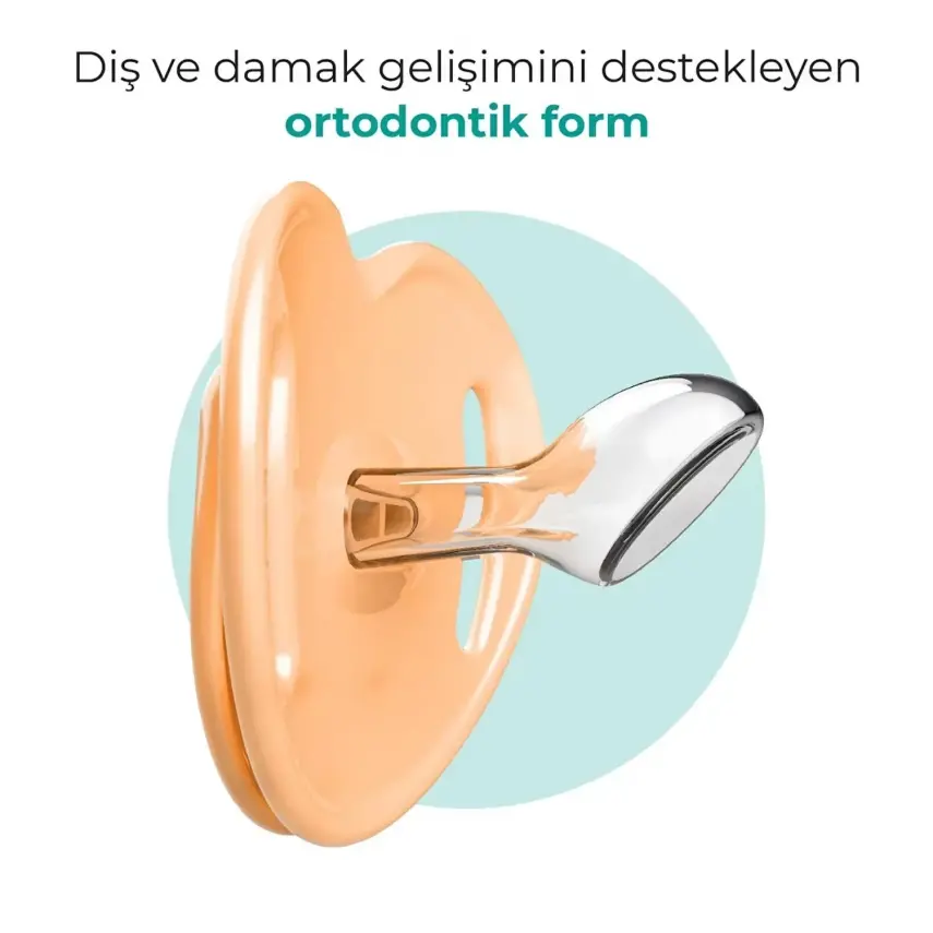 Mamajoo Ortodontik Silikon Emzik Sterilizasyon & Saklama Kutusu 0 Ay+ Powder Blush 2li - 3