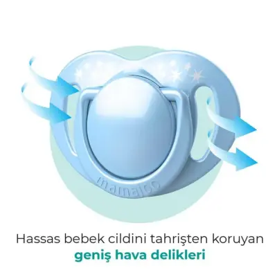 Mamajoo Ortodontik Silikon Emzik Sterilizasyon & Saklama Kutusu 0Ay+ Powder Blue 2li - 3