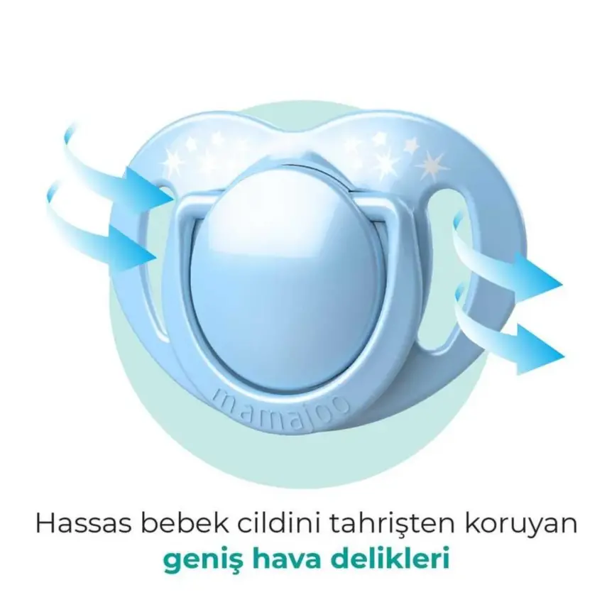 Mamajoo Ortodontik Silikon Emzik Sterilizasyon & Saklama Kutusu 6Ay+ Powder Blue 2li - 2