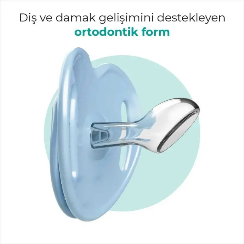 Mamajoo Ortodontik Silikon Emzik Sterilizasyon & Saklama Kutusu 6Ay+ Powder Blue 2li - 3