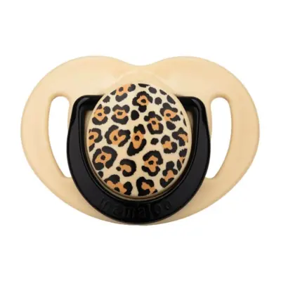Mamajoo Silikon Emzik 2li & Sterilizasyon Saklama Kutusu 6+ Ay Bej Leopar - 5