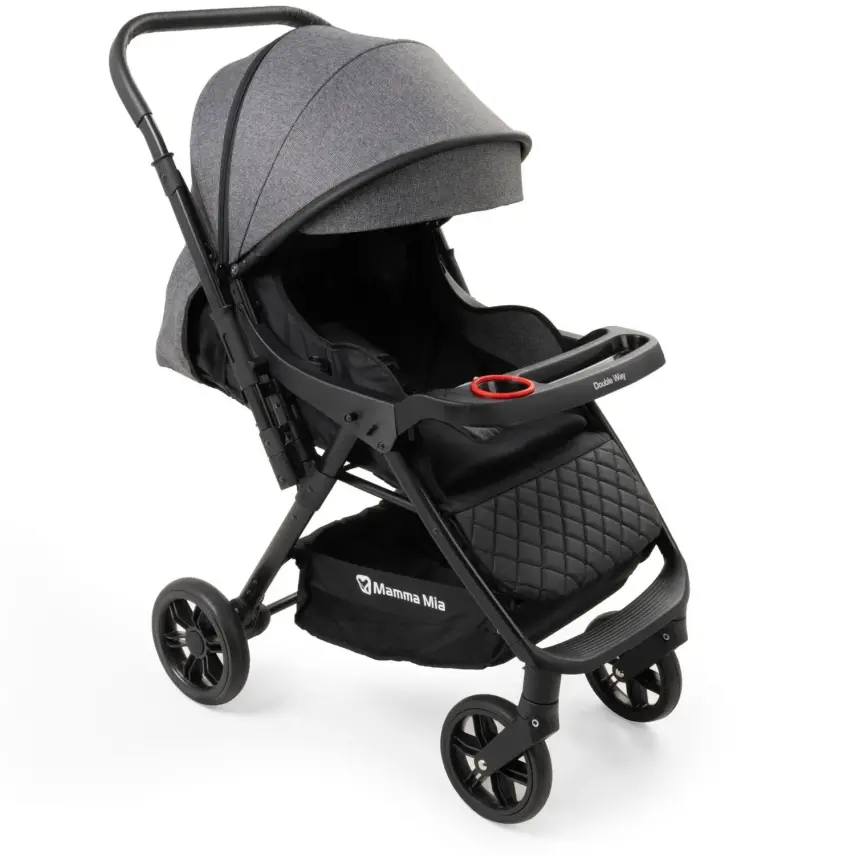 Mamma Mia Double Way Çift Yönlü Bebek Arabası Antrasit - 5