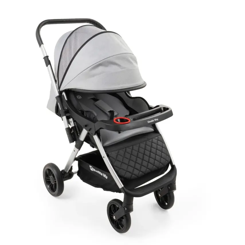 Mamma Mia Double Way Çift Yönlü Bebek Arabası Gri - 3