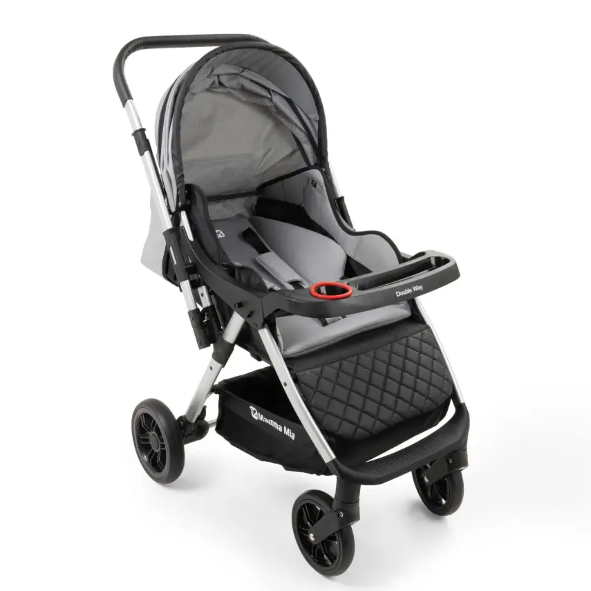 Mamma Mia Double Way Çift Yönlü Bebek Arabası Gri - 6