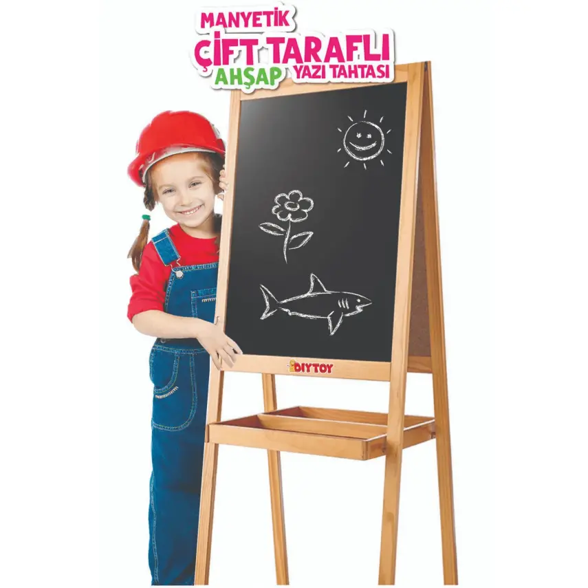 Manyetik Çift Taraflı Ahşap Yazı Tahtası - 2