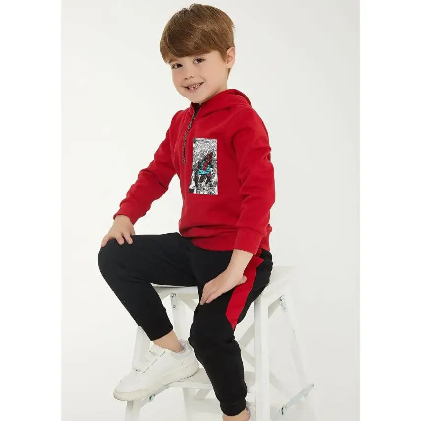 Marvel Comis Erkek Eşofman Takımı Kırmızı - 5