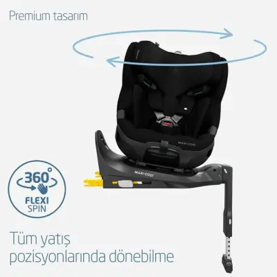 Maxi-Cosi Emerald 360 Pro I-size Araç Dışına Çıkabilen Isofix'li Dönebilir Yatabilir Slidetech Oto Koltuğu 0-36 Kg Authentic Black - 2