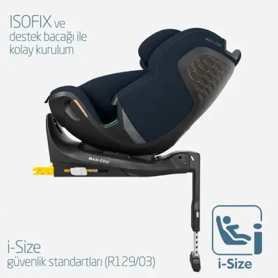 Maxi-Cosi Emerald 360 Pro I-size Araç Dışına Çıkabilen Isofix'li Dönebilir Yatabilir Slidetech Oto Koltuğu 0-36 Kg Authentic Blue - 4