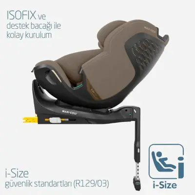 Maxi-Cosi Emerald 360 Pro I-size Araç Dışına Çıkabilen Isofix'li Dönebilir Yatabilir Slidetech Oto Koltuğu 0-36 Kg Authentic Truffle - 4