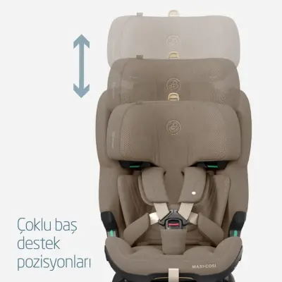 Maxi-Cosi Emerald 360 Pro I-size Araç Dışına Çıkabilen Isofix'li Dönebilir Yatabilir Slidetech Oto Koltuğu 0-36 Kg Authentic Truffle - 6