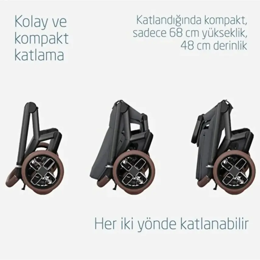 Maxi-Cosi  Fame Çift Yönlü Kolay Katlanabilen Bebek Arabası Twillic Graphite  - 8