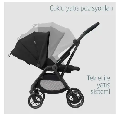 Maxi-Cosi Leona2 Bebek Arabası Essential Black - 6