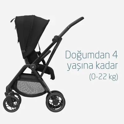 Maxi-Cosi Leona2 Çift Yönlü Tek Elle Katlanabilir Bebek Arabası Twillic Black - 6