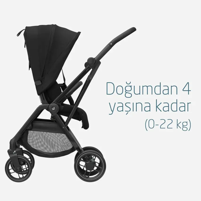 Maxi-Cosi Leona2 Çift Yönlü Tek Elle Katlanabilir Bebek Arabası Twillic Black - 6
