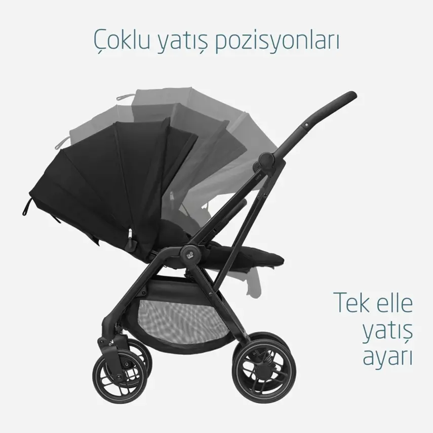 Maxi-Cosi Leona2 Çift Yönlü Tek Elle Katlanabilir Bebek Arabası Twillic Black - 8