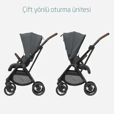 Maxi-Cosi Leona2 Çift Yönlü Tek Elle Katlanabilir Bebek Arabası Twillic Graphite - 4