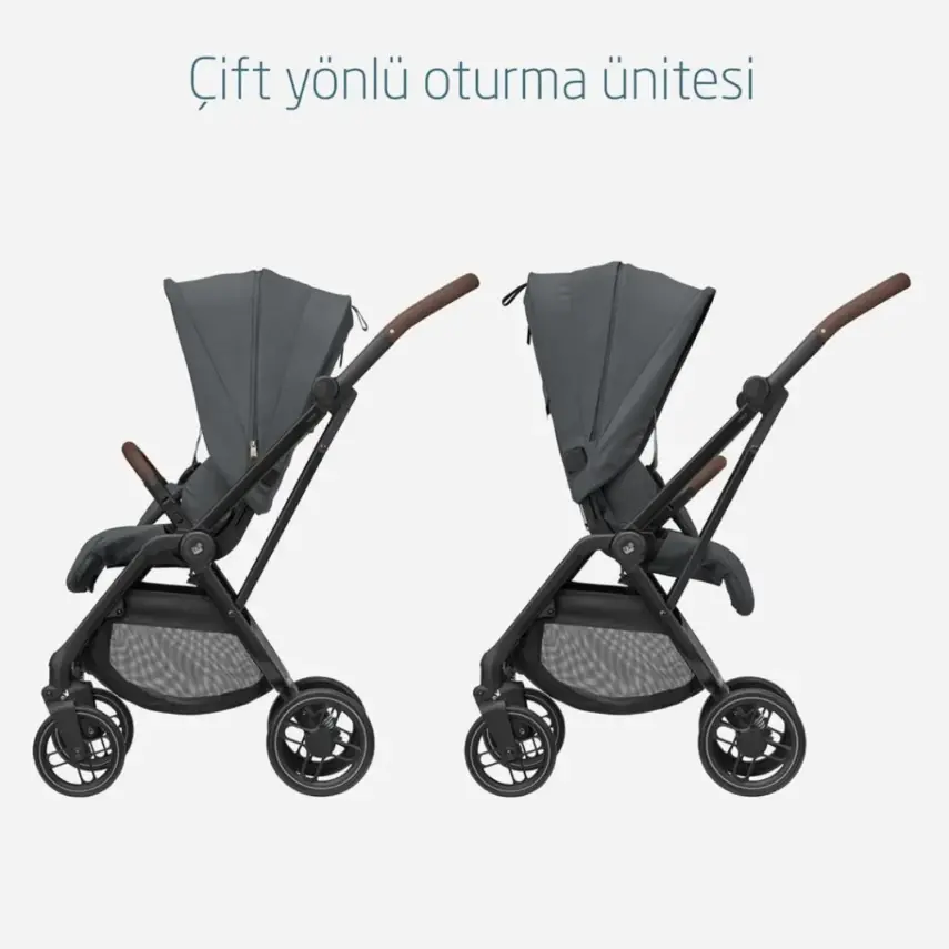 Maxi-Cosi Leona2 Çift Yönlü Tek Elle Katlanabilir Bebek Arabası Twillic Graphite - 4