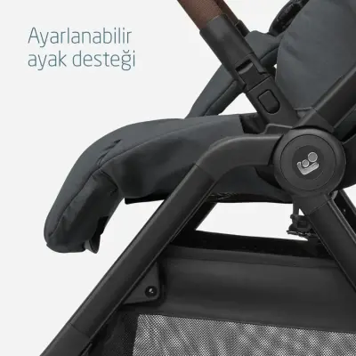 Maxi-Cosi Leona2 Çift Yönlü Tek Elle Katlanabilir Bebek Arabası Twillic Graphite - 5