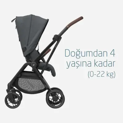 Maxi-Cosi Leona2 Çift Yönlü Tek Elle Katlanabilir Bebek Arabası Twillic Graphite - 7