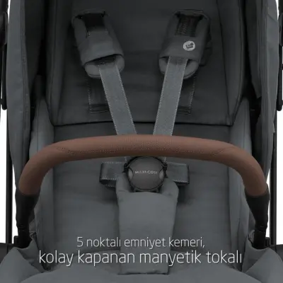 Maxi-Cosi Leona2 Çift Yönlü Tek Elle Katlanabilir Bebek Arabası Twillic Graphite - 11