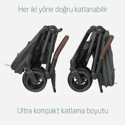 Maxi-Cosi Leona2 Çift Yönlü Tek Elle Katlanabilir Bebek Arabası Twillic Graphite - 15