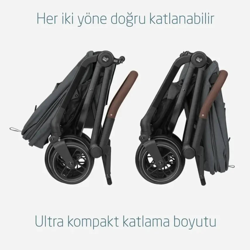 Maxi-Cosi Leona2 Çift Yönlü Tek Elle Katlanabilir Bebek Arabası Twillic Graphite - 15