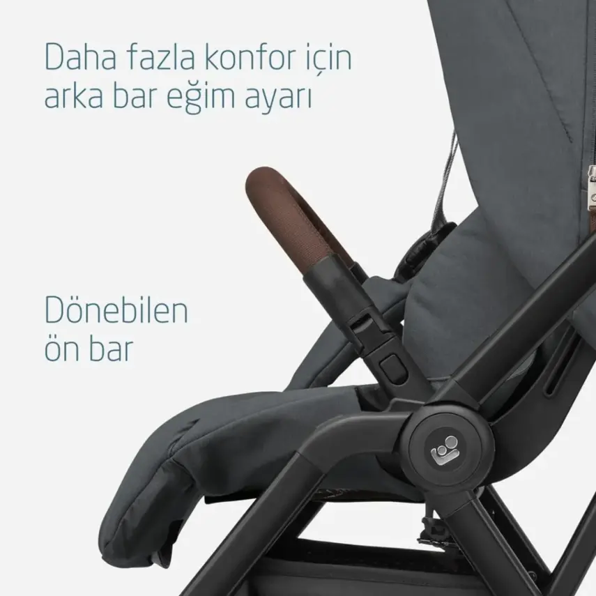 Maxi-Cosi Leona2 Çift Yönlü Tek Elle Katlanabilir Bebek Arabası Twillic Graphite - 14