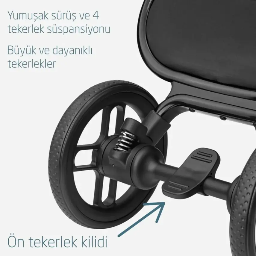 Maxi-Cosi Leona2 Çift Yönlü Tek Elle Katlanabilir Bebek Arabası Twillic Graphite - 16