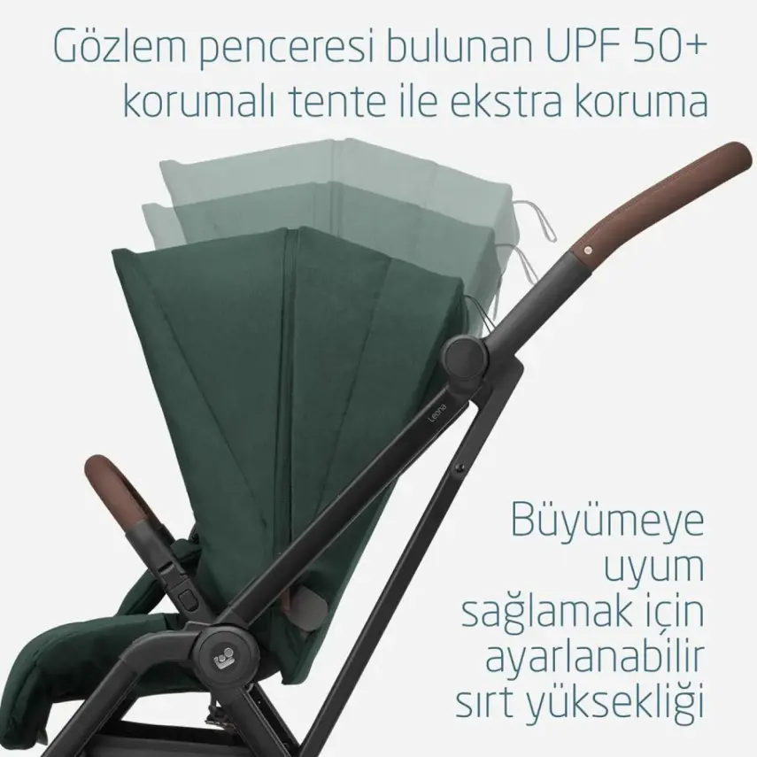 Maxi-Cosi Leona2 Çift Yönlü Uzatılabilir Sırt Desteği Tam Yatabilir Bebek Arabası Twillic Green - 8