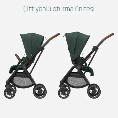 Maxi-Cosi Leona2 Çift Yönlü Uzatılabilir Sırt Desteği Tam Yatabilir Bebek Arabası Twillic Green - 11
