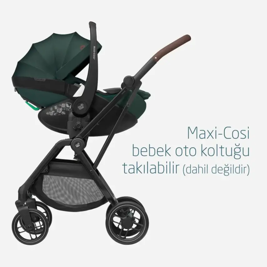 Maxi-Cosi Leona2 Çift Yönlü Uzatılabilir Sırt Desteği Tam Yatabilir Bebek Arabası Twillic Green - 7
