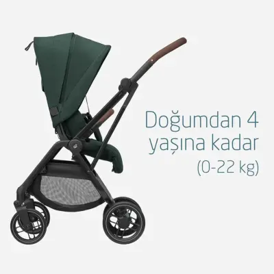 Maxi-Cosi Leona2 Çift Yönlü Uzatılabilir Sırt Desteği Tam Yatabilir Bebek Arabası Twillic Green - 5