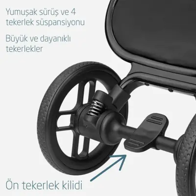 Maxi-Cosi Leona2 Çift Yönlü Uzatılabilir Sırt Desteği Tam Yatabilir Bebek Arabası Twillic Truffle - 3