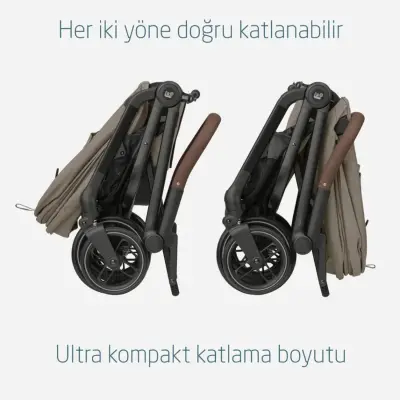 Maxi-Cosi Leona2 Çift Yönlü Uzatılabilir Sırt Desteği Tam Yatabilir Bebek Arabası Twillic Truffle - 8