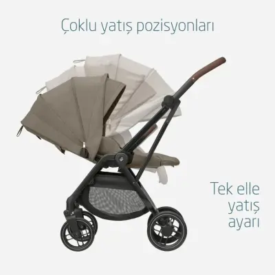Maxi-Cosi Leona2 Çift Yönlü Uzatılabilir Sırt Desteği Tam Yatabilir Bebek Arabası Twillic Truffle - 10