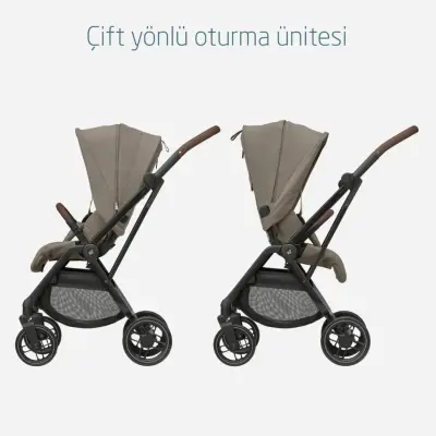 Maxi-Cosi Leona2 Çift Yönlü Uzatılabilir Sırt Desteği Tam Yatabilir Bebek Arabası Twillic Truffle - 15