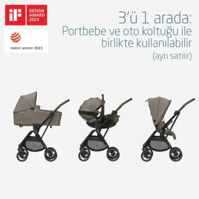 Maxi-Cosi Leona2 Çift Yönlü Uzatılabilir Sırt Desteği Tam Yatabilir Bebek Arabası Twillic Truffle - 4