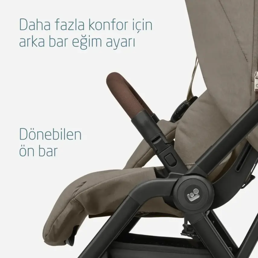 Maxi-Cosi Leona2 Çift Yönlü Uzatılabilir Sırt Desteği Tam Yatabilir Bebek Arabası Twillic Truffle - 13