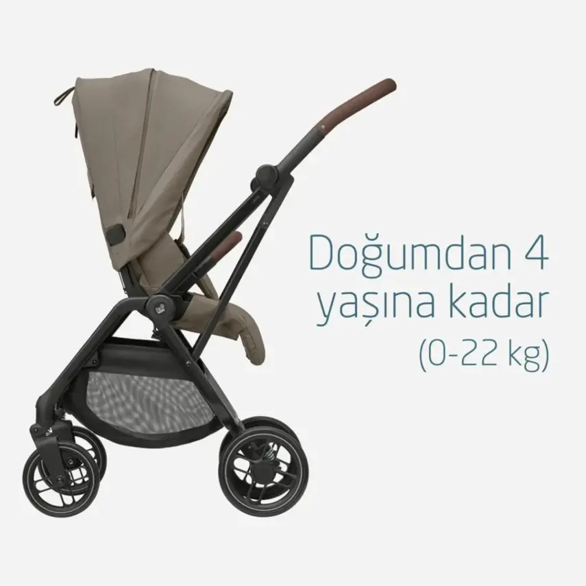 Maxi-Cosi Leona2 Çift Yönlü Uzatılabilir Sırt Desteği Tam Yatabilir Bebek Arabası Twillic Truffle - 5